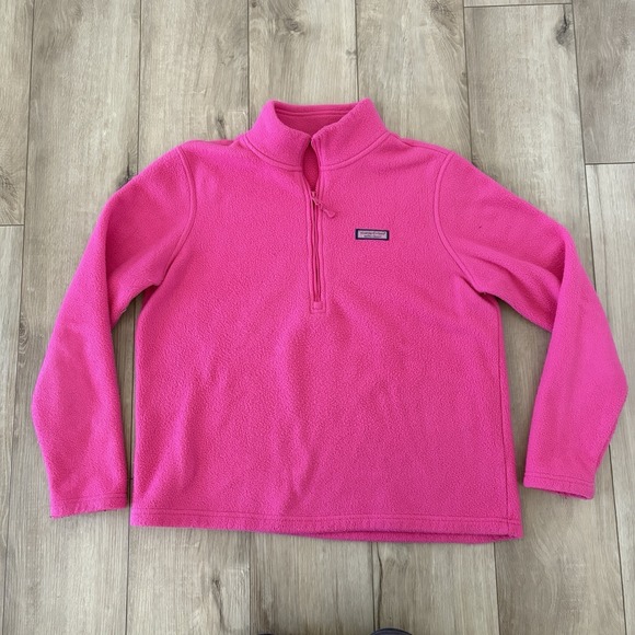 Vineyard Vines Jackets & Blazers - Vineyard Vines Pink 1/4 Zip Size Large L Mock Neck Pullover Long Sleeve